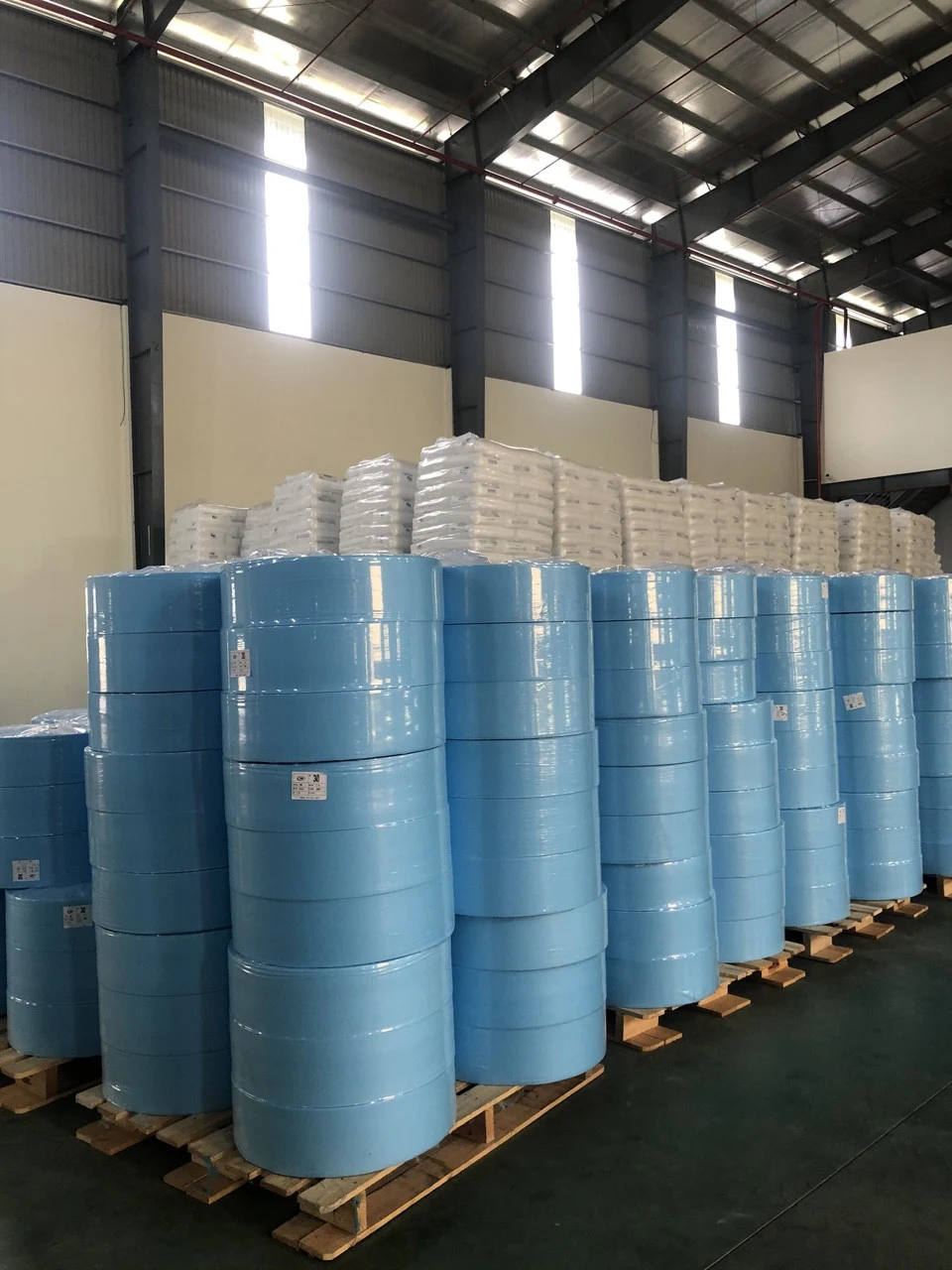 Vải không dệt ss màu xanh y tế - Blue non woven fabric
