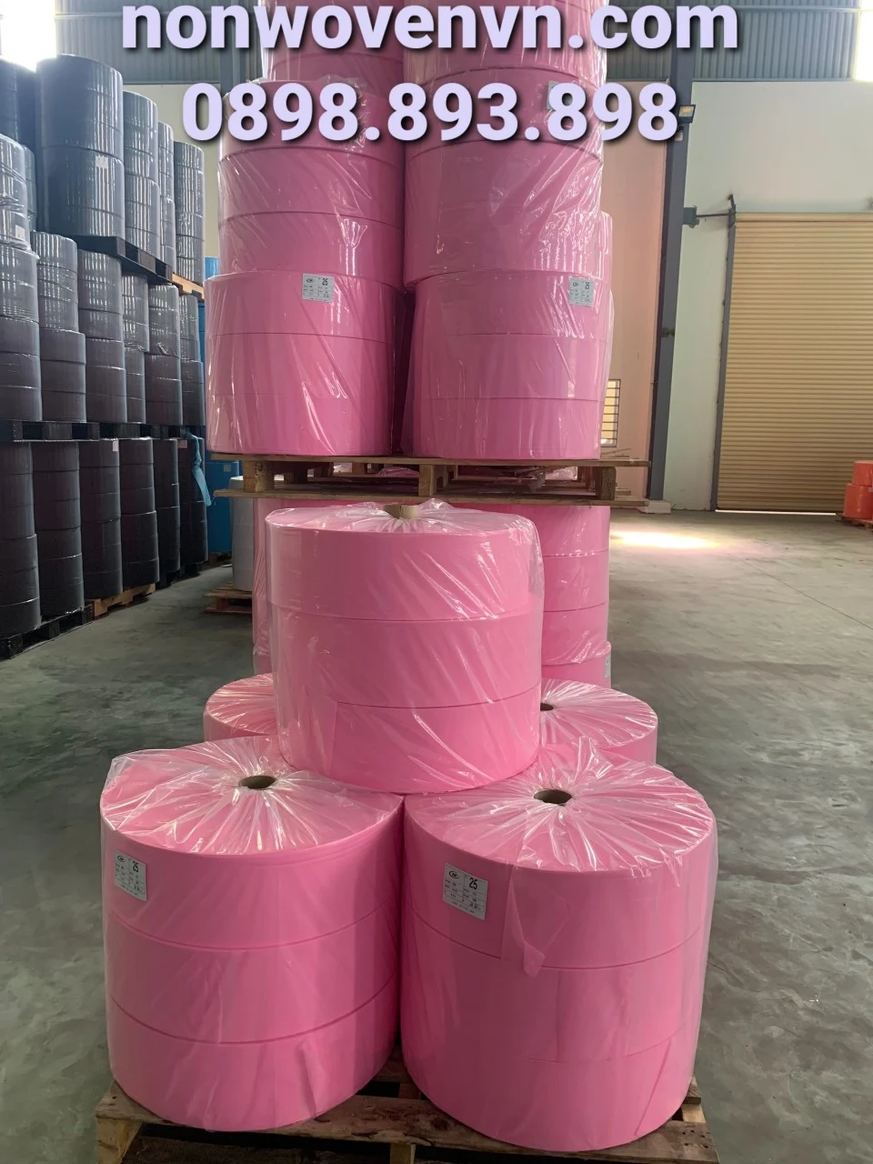 Vải không dệt ss màu hồng- Pink non woven fabric — ảnh 3
