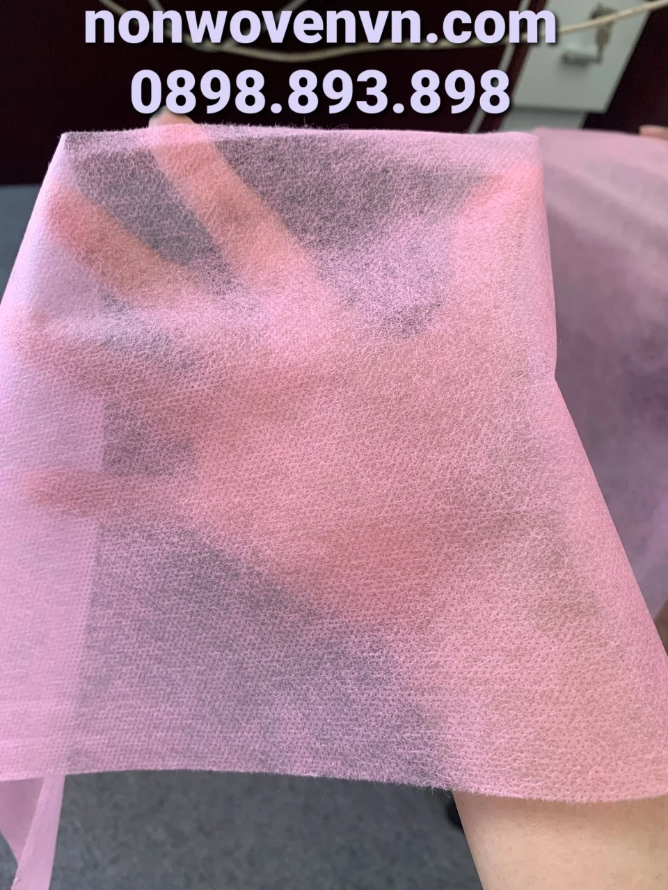 Vải không dệt ss màu hồng- Pink non woven fabric — ảnh 2